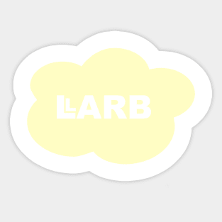 Pastel Yellow LARB Studios Cloud | LARB Studios & Abelia Rose Sticker